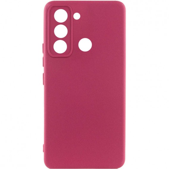 Чохол Silicone Cover Lakshmi Full Camera (A) для TECNO Spark 8C Бордовий / Marsala