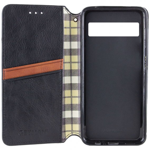 Кожаный чехол-книжка GETMAN Cubic (PU) для Google Pixel 7 Pro Черный