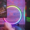 Настільна LED лампа RGB Intelligent circular atmosphere light Bluetooth USB with app Black