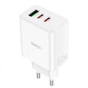 МЗП Hoco C126A PD40W+QC3.0 (1USB/2Type-C) White