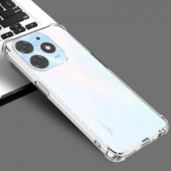 TPU чохол GETMAN Ease logo посилені кути Full Camera для Infinix Hot 40i / Spark Go 2024 / Spark 20 Безбарвний (прозорий)