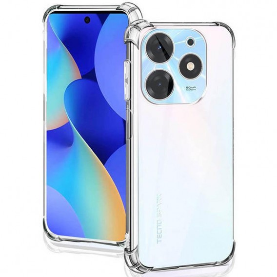 TPU чохол GETMAN Ease logo посилені кути Full Camera для Infinix Hot 40i / Spark Go 2024 / Spark 20 Безбарвний (прозорий)