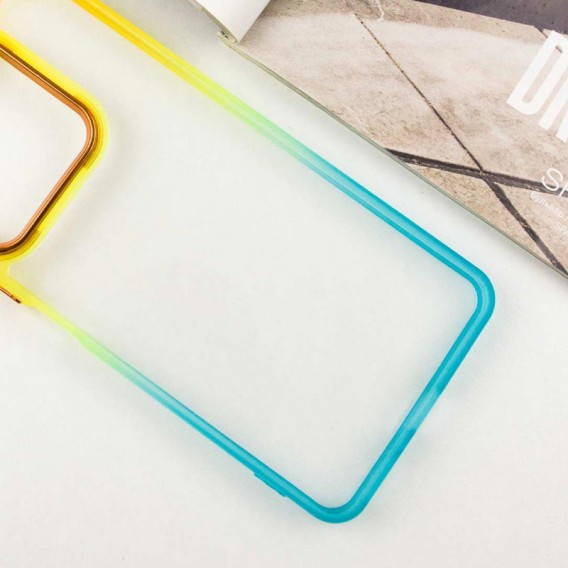 Чехол TPU+PC Fresh sip series для Xiaomi Redmi Note 13 Pro 4G / Poco M6 Pro 4G / Note 14S Бирюзовый / Оранжевый