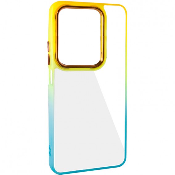 Чехол TPU+PC Fresh sip series для Xiaomi Redmi Note 13 Pro 4G / Poco M6 Pro 4G / Note 14S Бирюзовый / Оранжевый