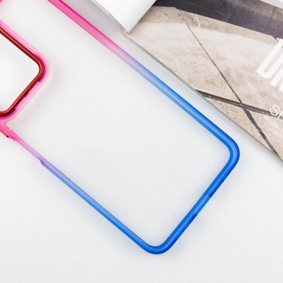 Чехол TPU+PC Fresh sip series для Xiaomi Redmi Note 13 Pro 4G / Poco M6 Pro 4G / Note 14S Синий / Розовый