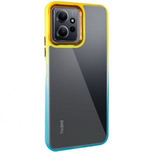 Чохол TPU+PC Fresh sip series для Xiaomi Redmi 12 Бірюзовий / Помаранчевий