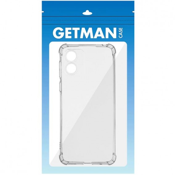 TPU чохол GETMAN Ease logo посилені кути Full Camera для Motorola Moto E13 Безбарвний (прозорий)