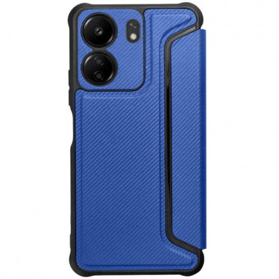 Кожаный чехол-книжка GETMAN Razor (PU) для Xiaomi Redmi 13C / Poco C65 Blue