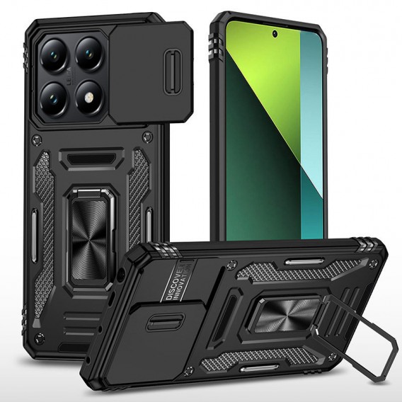 Ударостійкий чохол Camshield Army Ring для Xiaomi 14T Pro Чорний / Black