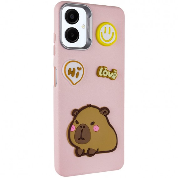 Чохол TPU Leather Toys для Samsung Galaxy A06 Capybara / Pink