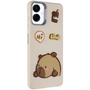 Чехол TPU Leather Toys для Samsung Galaxy A06 Capybara / Sand Чехол TPU Leather Toys для Samsung Galaxy A06 Capybara / Sand