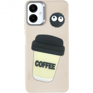 Чехол TPU Leather Toys для Samsung Galaxy A06 Coffee / Sand