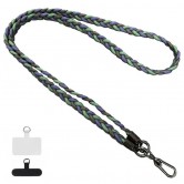 Плетенный шнурок (5мм) 120см Black / Green / Blue