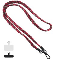 Плетений шнурок (5мм) 120см Red / Maroon / Brown