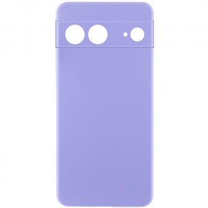Чохол TPU GETMAN Liquid Silk Full Camera для Google Pixel 7 Бузковий / Light purple