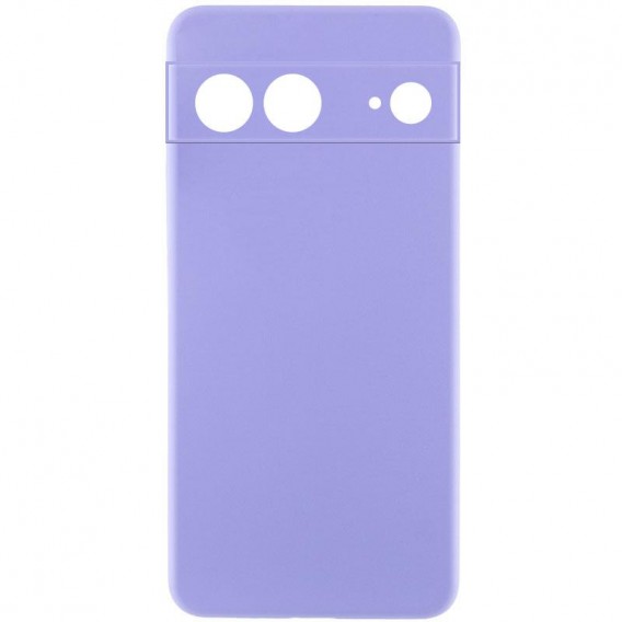 Чехол TPU GETMAN Liquid Silk Full Camera для Google Pixel 7 Сиреневый / Light purple