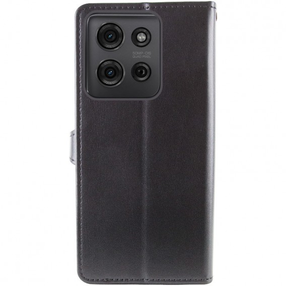 Шкіряний чохол-книжка GETMAN Gallant (PU) для Motorola Moto G75 5G Чорний