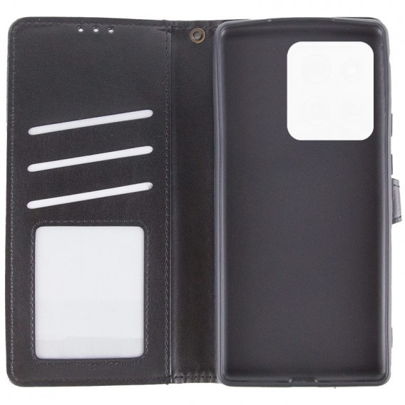 Шкіряний чохол-книжка GETMAN Gallant (PU) для Motorola Moto G75 5G Чорний