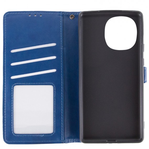 Кожаный чехол-книжка GETMAN Gallant (PU) для TECNO Spark Go 1 (KL4) Синий