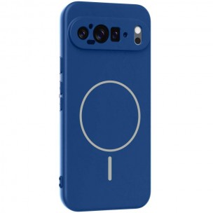 Чохол Silicone Cover Lakshmi Full Camera (AA) with MagFit для Google Pixel 9 Pro XL Синій / Navy blue