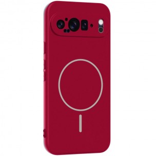 Чехол Silicone Cover Lakshmi Full Camera (AA) with MagFit для Google Pixel 9 Pro XL Красный / Rose Red