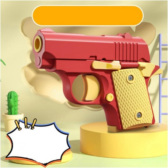 Дитячий іграшковий пістолет-антистрес Red / Yellow