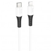 Дата кабель Hoco X82 Silicone Type-C to Lightning 20W (1m) White