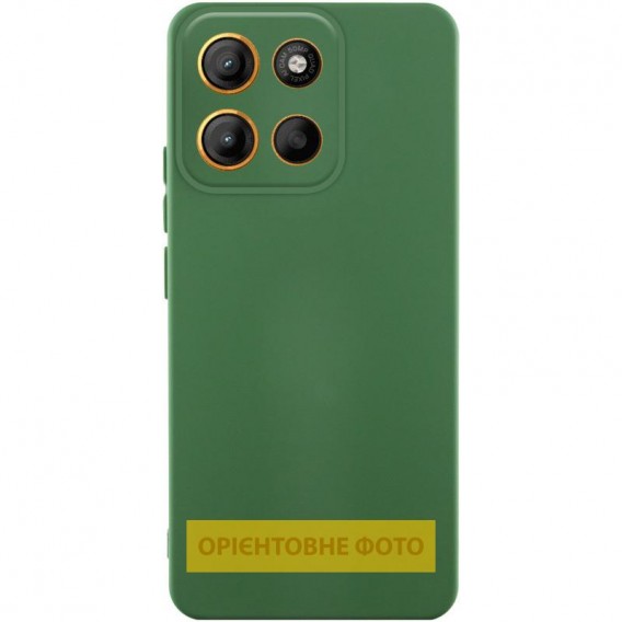 Чохол Silicone Cover Ummi Lakshmi Full Camera (AA) для Motorola Moto G86 5G Зелений / Dark green