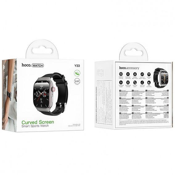 Смарт-годинник Hoco Y33 Smart sports watch (call version) Black