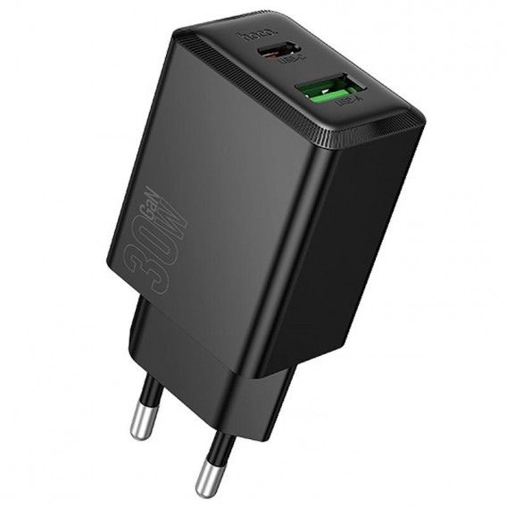МЗП Hoco N71 Nuevo PD30W+QC3.0 (1USB-A/1C) Black