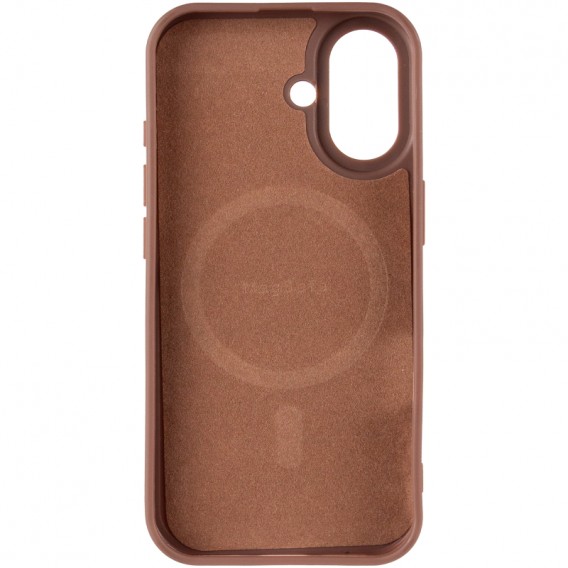 TPU чохол Carbon Protective with Magsafe для Apple iPhone 17 (6.3") Coffee