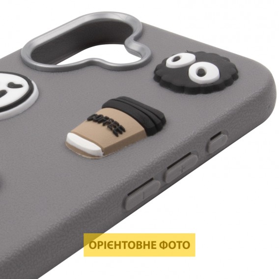 Чохол TPU Leather Toys для Apple iPhone 17 (6.3") Monster / Grey Чохол TPU Leather Toys для Apple iPhone 17 (6.3") Monster / Grey