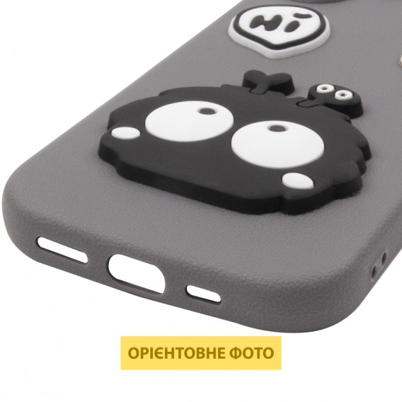 Чохол TPU Leather Toys для Apple iPhone 17 (6.3") Monster / Grey Чохол TPU Leather Toys для Apple iPhone 17 (6.3") Monster / Grey