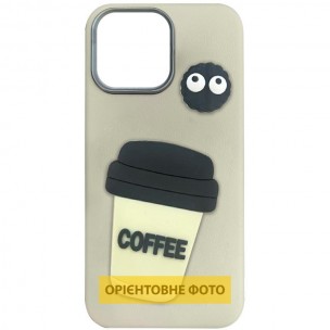 Чехол TPU Leather Toys для Apple iPhone 17 (6.3 дюйма) Coffee / Sand