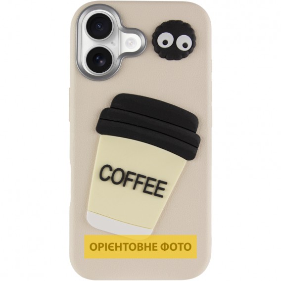 Чохол TPU Leather Toys для Apple iPhone 17 (6.3") Coffee / Sand Чохол TPU Leather Toys для Apple iPhone 17 (6.3") Coffee / Sand
