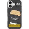 Чохол TPU Leather Toys для Apple iPhone 17 (6.3") Coffee / Black