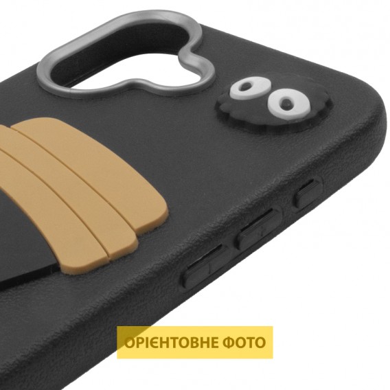 Чохол TPU Leather Toys для Apple iPhone 17 (6.3") Coffee / Black Чохол TPU Leather Toys для Apple iPhone 17 (6.3") Coffee / Black