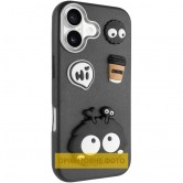 Чехол TPU Leather Toys для Apple iPhone 17 Air (6.5 дюйма) Monster / Black Чехол TPU Leather Toys для Apple iPhone 17 Air (6.5 дюйма) Monster / Black