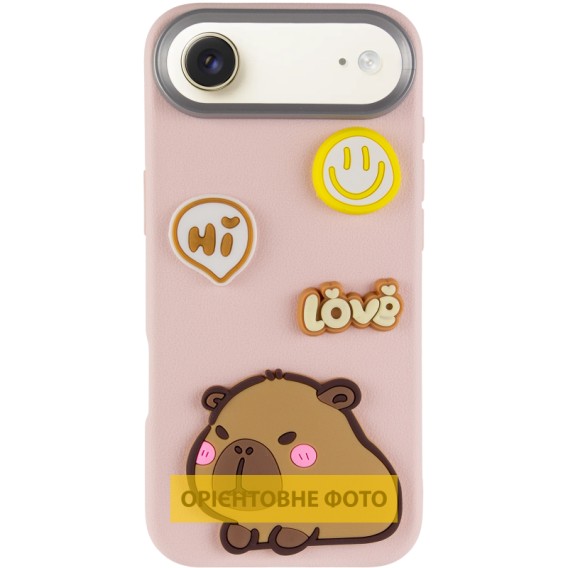 Чехол TPU Leather Toys для Apple iPhone 17 Air (6.5 дюйма) Capybara / Pink Чехол TPU Leather Toys для Apple iPhone 17 Air (6.5 дюйма) Capybara / Pink