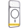 Чохол TPU+PC GETMAN Moon Clear with MagSafe для Apple iPhone 12 (6.1") Grey