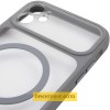Чохол TPU+PC GETMAN Moon Clear with MagSafe для Apple iPhone 12 (6.1") Grey