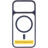 Чохол TPU+PC GETMAN Moon Clear with MagSafe для Apple iPhone 12 (6.1") Blue