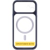 Чохол TPU+PC GETMAN Moon Clear with MagSafe для Apple iPhone 12 (6.1") Blue