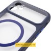 Чохол TPU+PC GETMAN Moon Clear with MagSafe для Apple iPhone 12 (6.1") Blue