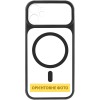 Чохол TPU+PC GETMAN Moon Clear with MagSafe для Apple iPhone 12 (6.1") Black
