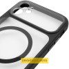 Чохол TPU+PC GETMAN Moon Clear with MagSafe для Apple iPhone 12 (6.1") Black