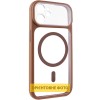 Чохол TPU+PC GETMAN Moon Clear with MagSafe для Apple iPhone 12 (6.1") Brown