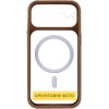 Чохол TPU+PC GETMAN Moon Clear with MagSafe для Apple iPhone 12 (6.1") Brown