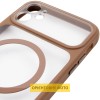 Чохол TPU+PC GETMAN Moon Clear with MagSafe для Apple iPhone 12 (6.1") Brown