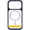 Чохол TPU+PC GETMAN Moon Clear with MagSafe для Apple iPhone 13 Pro (6.1") Blue